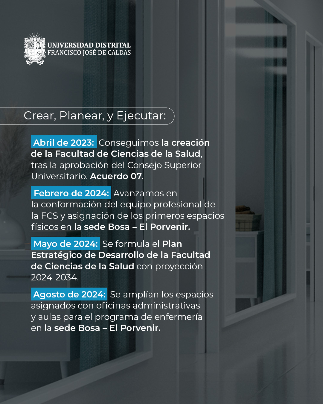 Hitos facultad de ciencias de la salud