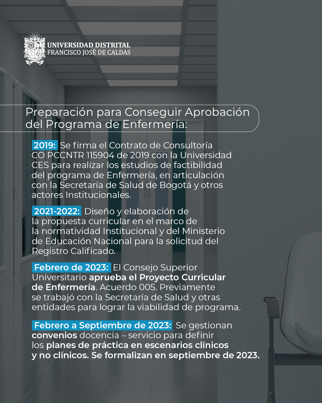 Hitos facultad de ciencias de la salud
